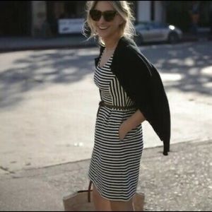 Madewell Striped Bistro Black & White Casual Dress